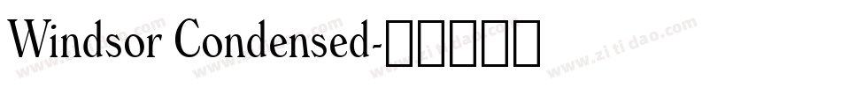 Windsor Condensed字体转换